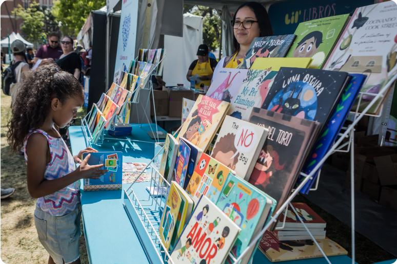 Festival of books visiting booth