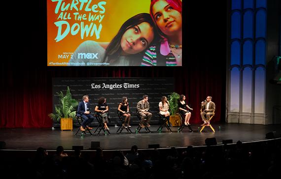 Festival of books panel on stage